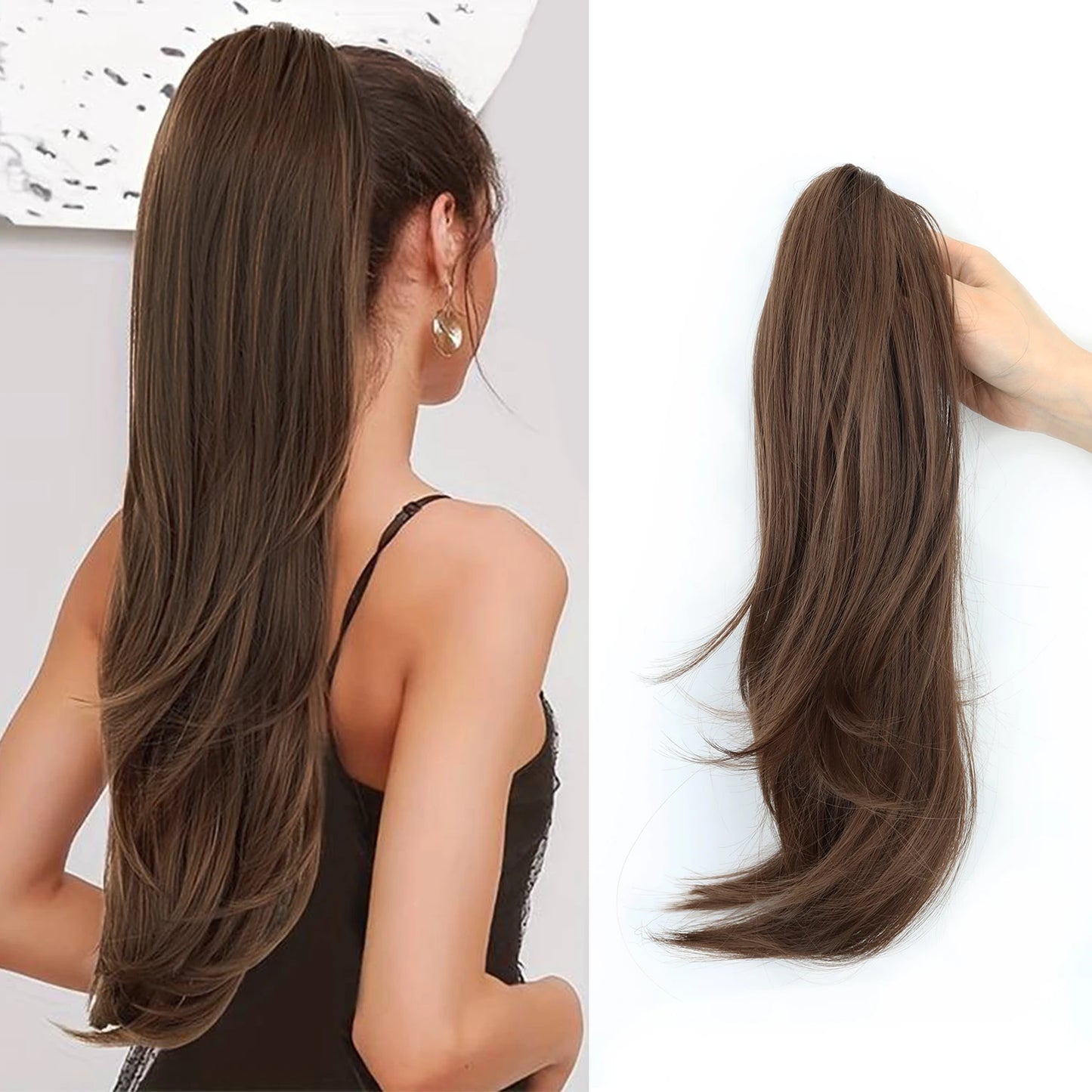 Synthetic Claw Clip Ponytail Hair Extension