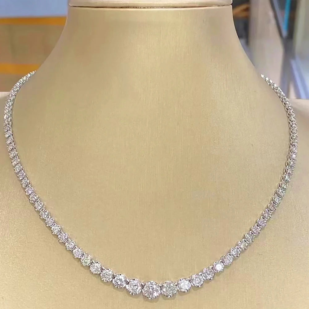 Full Moissanite Tennis Necklace