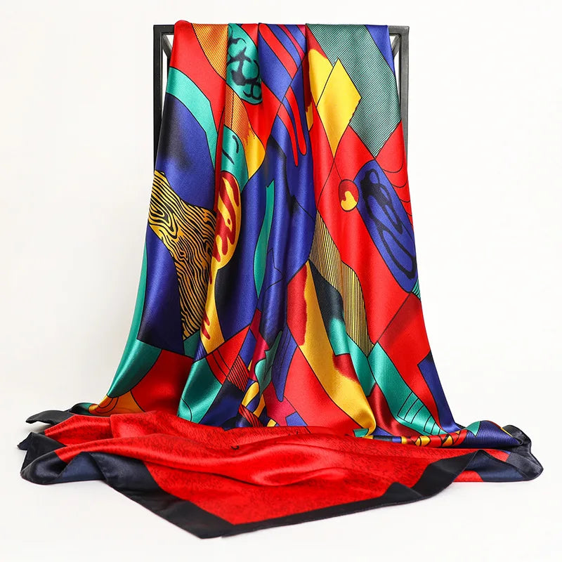 Silk Satin Square Scarf