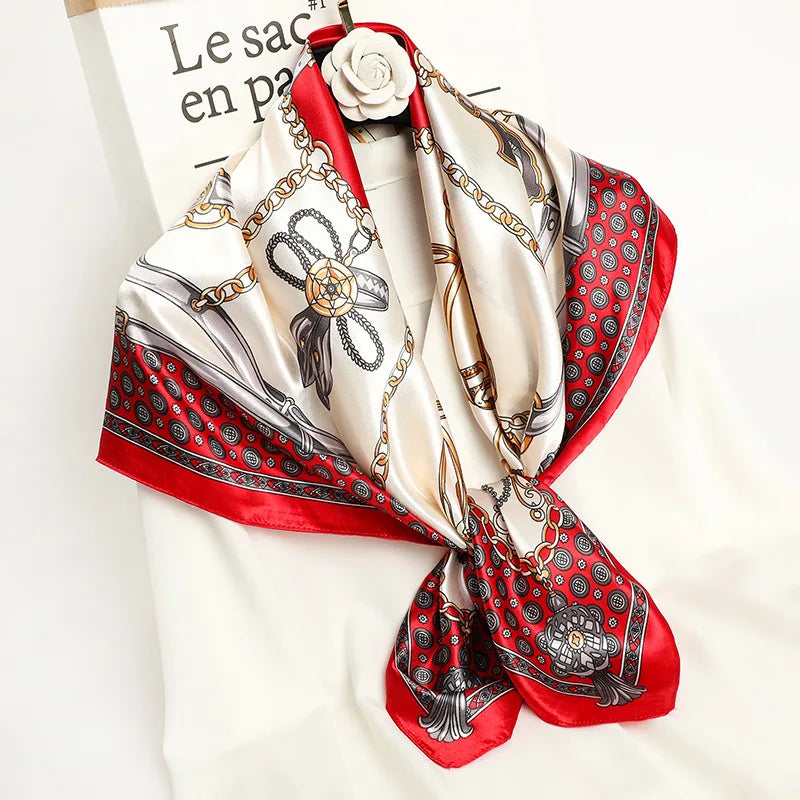 Silk Satin Square Scarf
