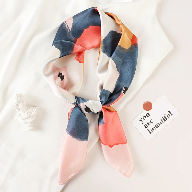 Silk Square Plaid Scarf