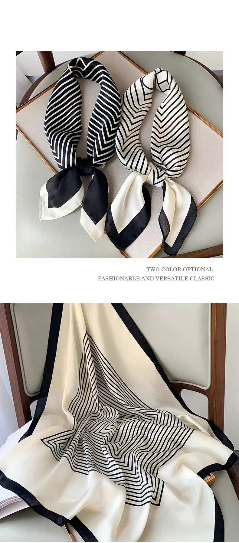 Silk Square Plaid Scarf