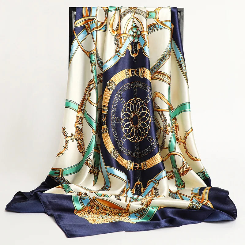 Silk Satin Square Scarf