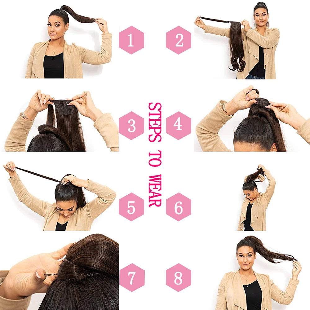 34inches Synthetic Ponytail Hair Extension
