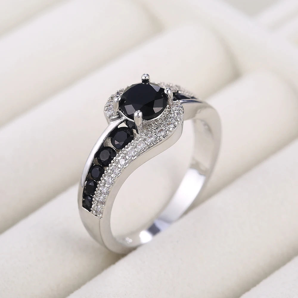 Black Stone Wedding Ring