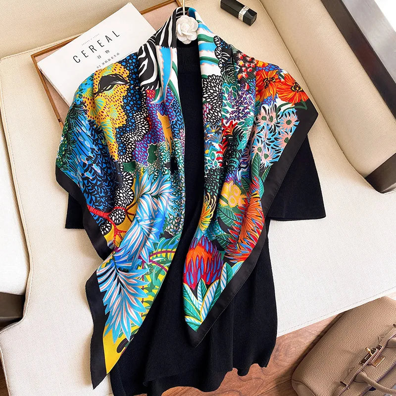 90*90cm Women Scarf Silk