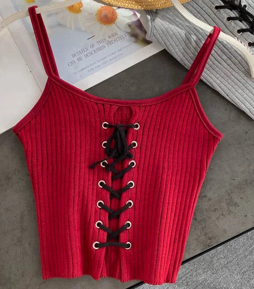 Women Bandage Y2K Crop Top