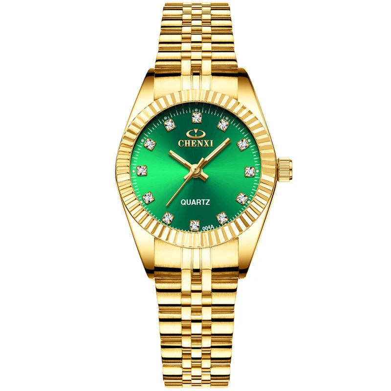 Rhinestone Quartz Waterproof Wristwatches