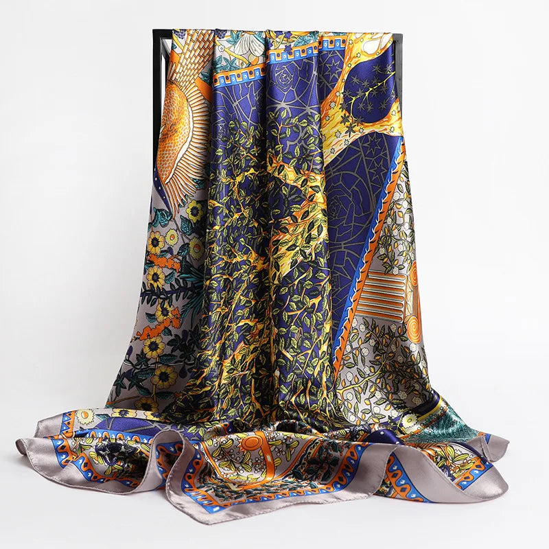 Silk Satin Square Scarf