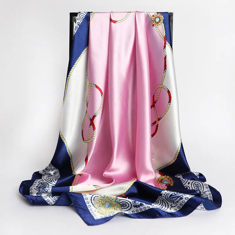Silk Satin Square Scarf