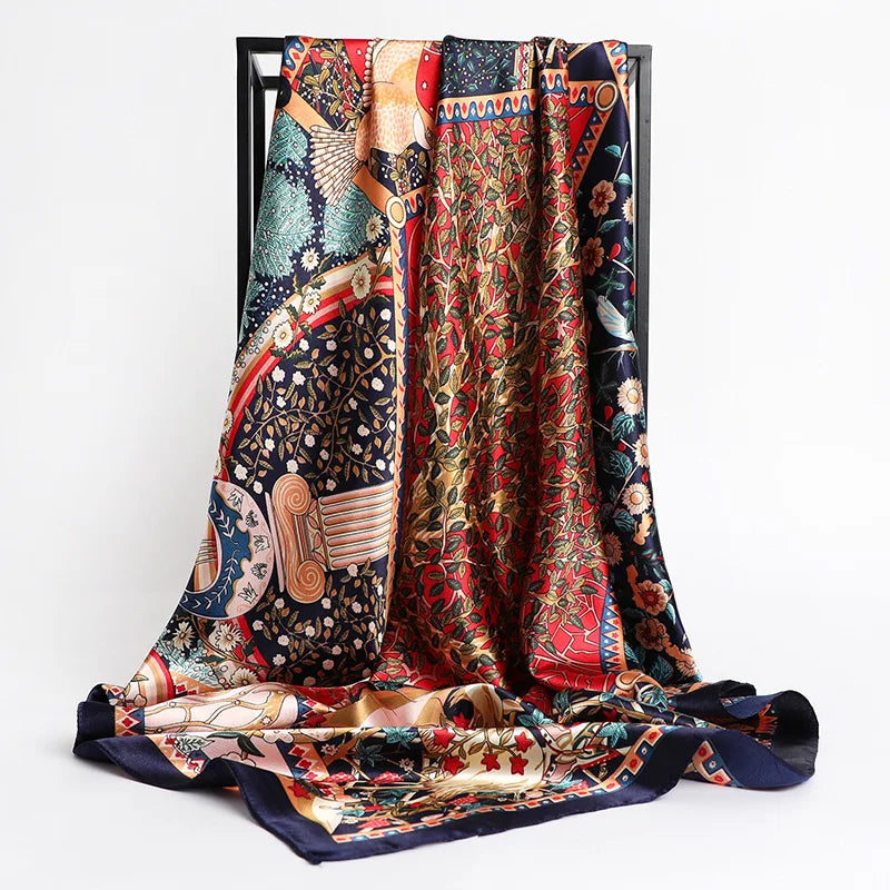 Silk Satin Square Scarf