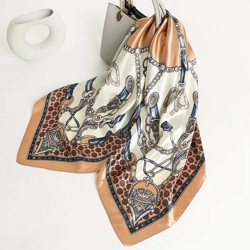 Silk Satin Square Scarf