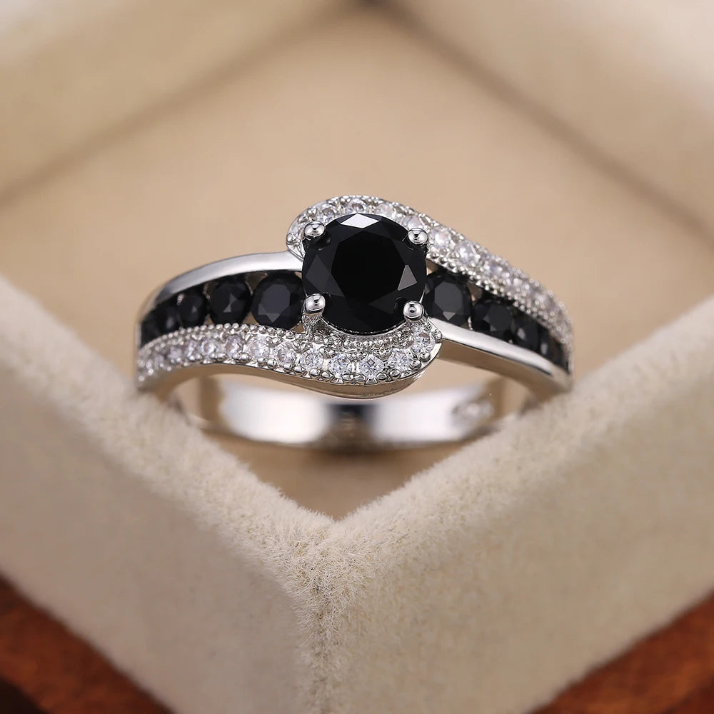 Black Stone Wedding Ring
