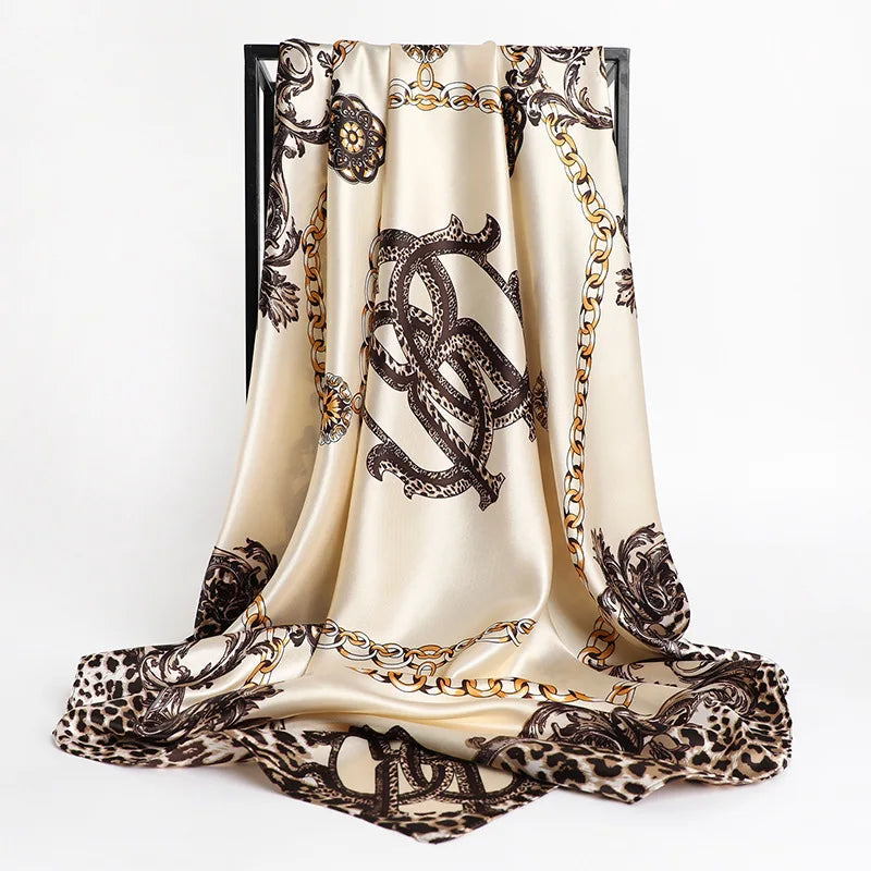 Silk Satin Square Scarf