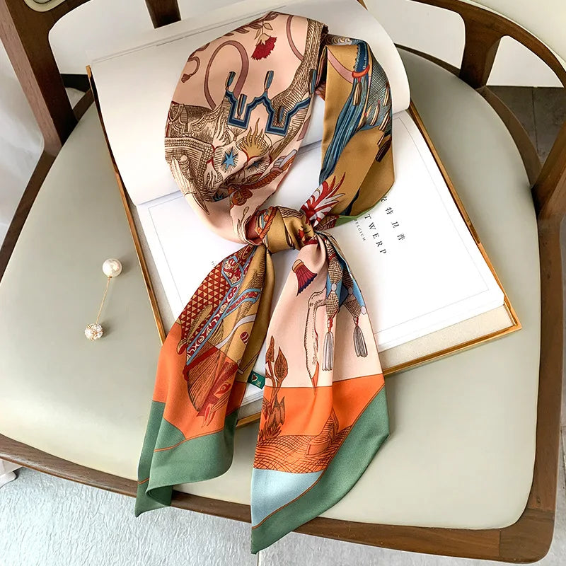 Long Silk Scarf Bag Tie
