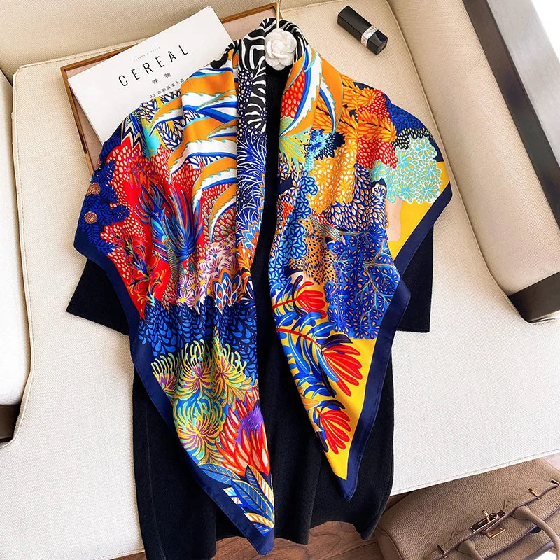 90*90cm Women Scarf Silk