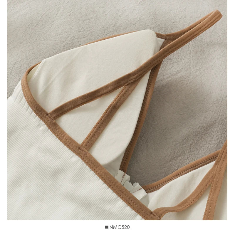 Ziper Fly Cotton Crop Tops