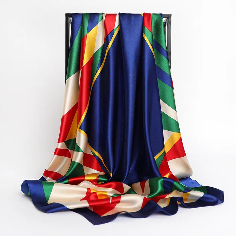 Silk Satin Square Scarf