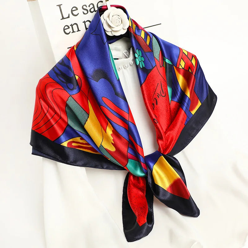 Silk Satin Square Scarf
