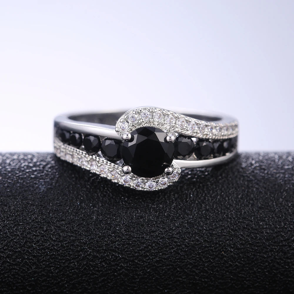 Black Stone Wedding Ring