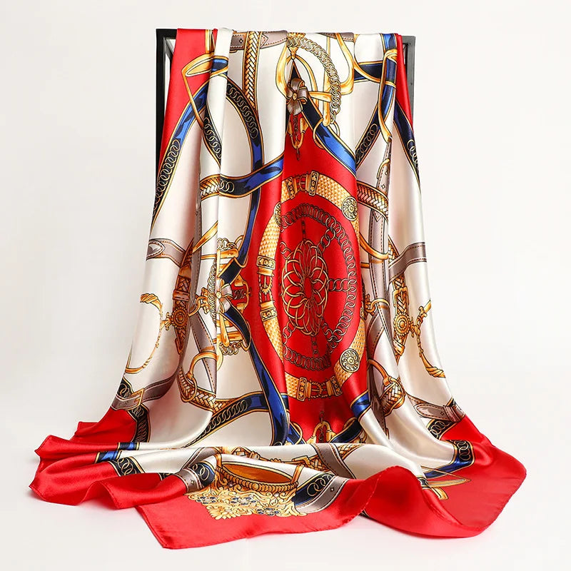 Silk Satin Square Scarf