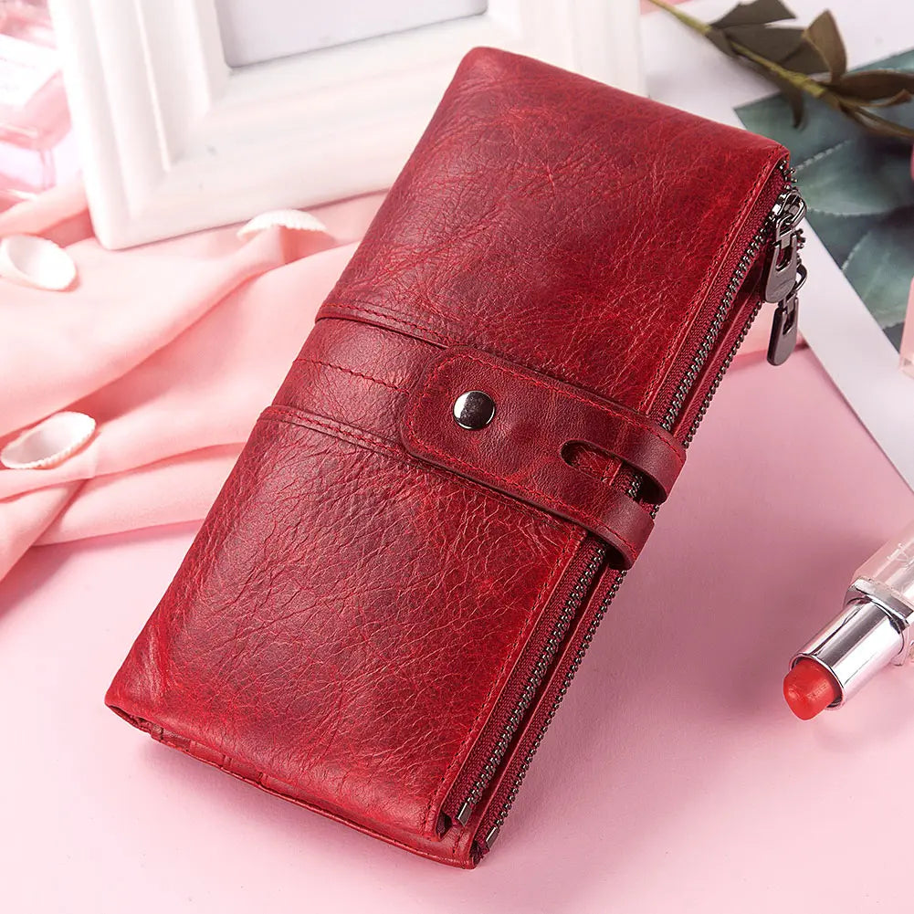 Women's Wallet Genuine Leather Long Clutch