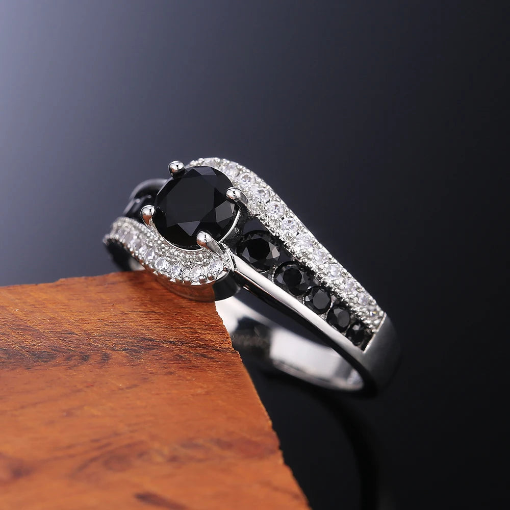 Black Stone Wedding Ring