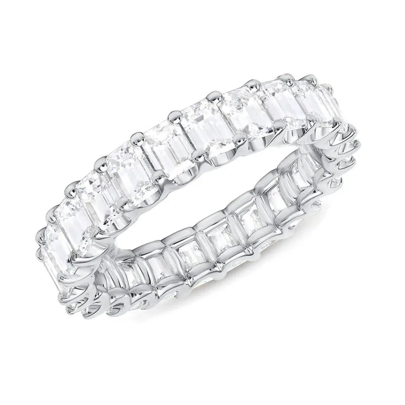 Luxury Micro Paved Square Cubic Zirconia Ring