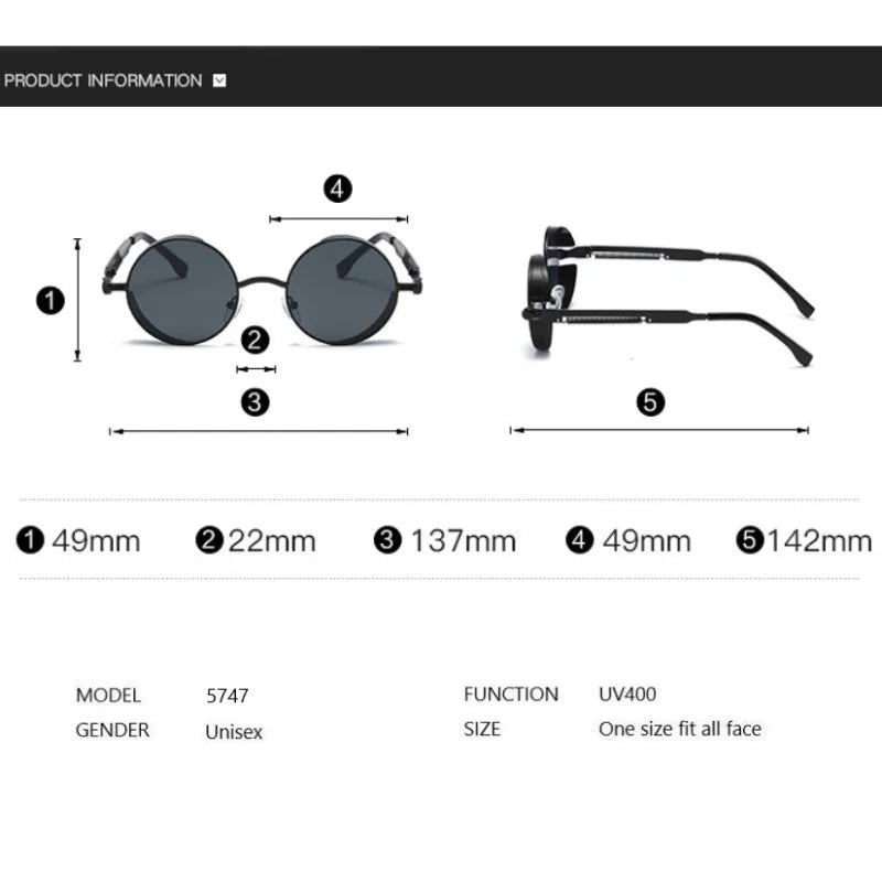 Metal Steampunk Sunglasses