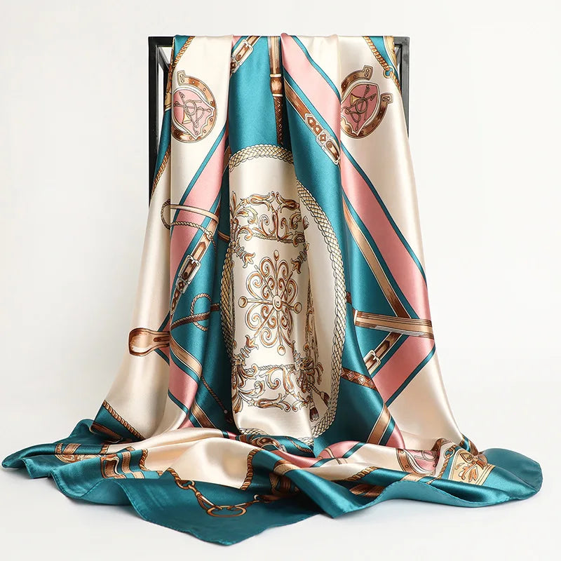Silk Satin Square Scarf