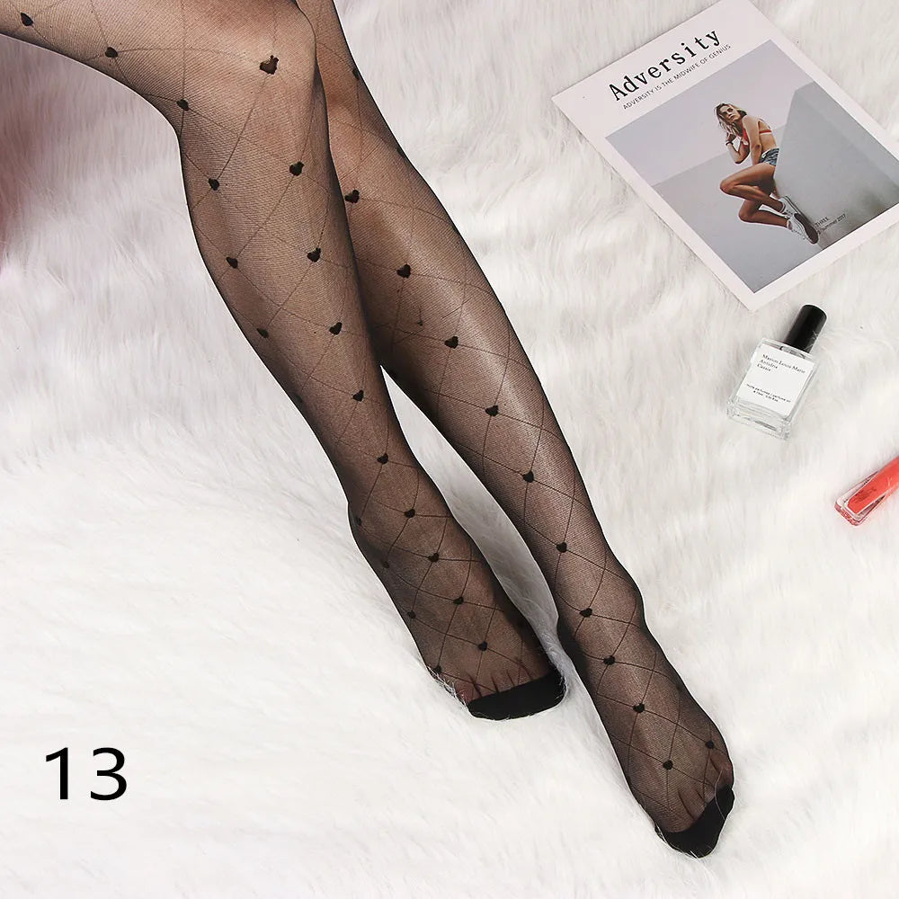 Sexy Women Tights Classic Small Polka Dot Silk Stockings
