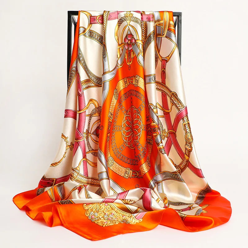 Silk Satin Square Scarf