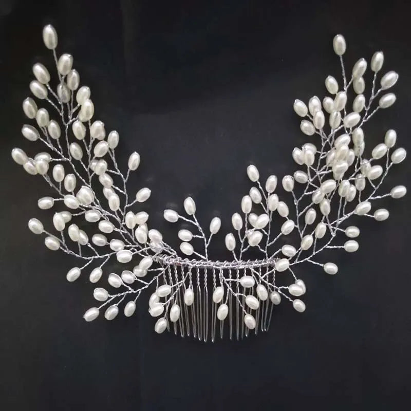 Bridal Hair Accessories Crystal Peals Hair Combs