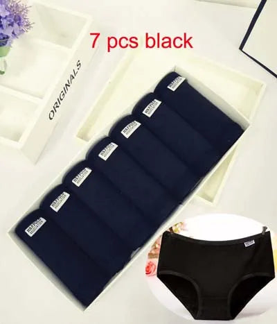7Pcs/Lot Plus Size Underwear Women's Panties Cotton