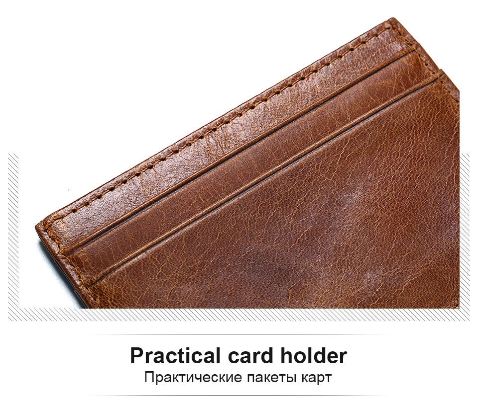 100% Genuine Leather Minimalist Card Holder