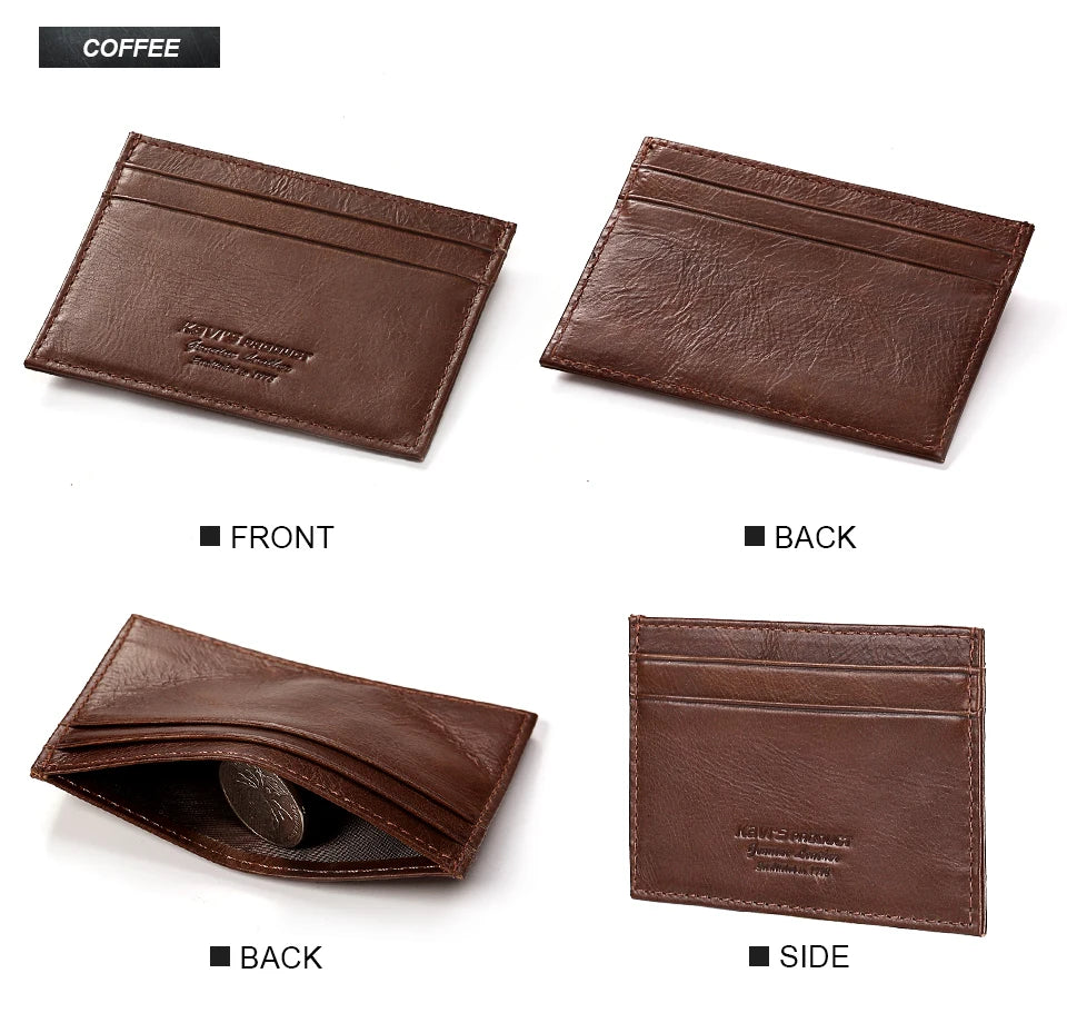 100% Genuine Leather Minimalist Card Holder