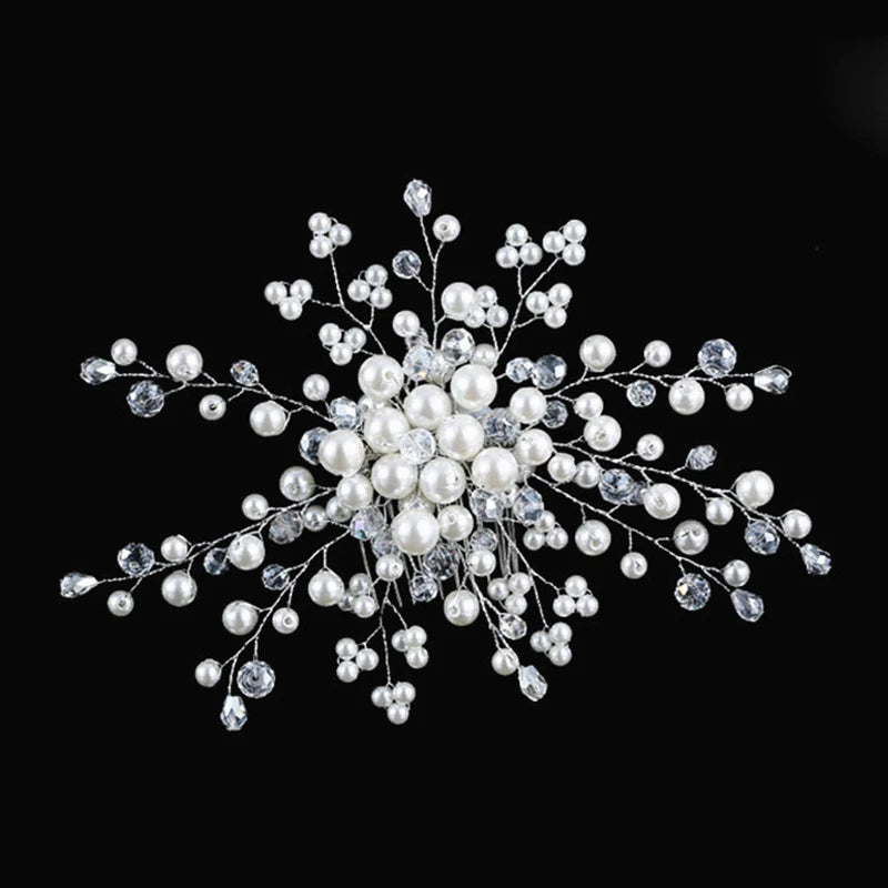 Bridal Hair Accessories Crystal Peals Hair Combs