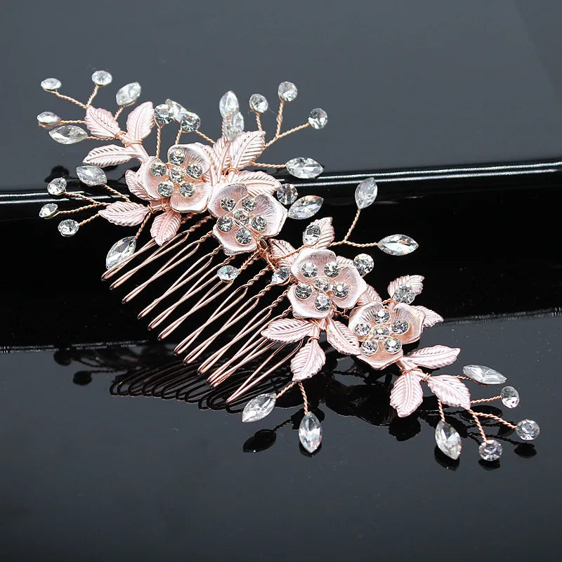Bridal Hair Accessories Crystal Peals Hair Combs