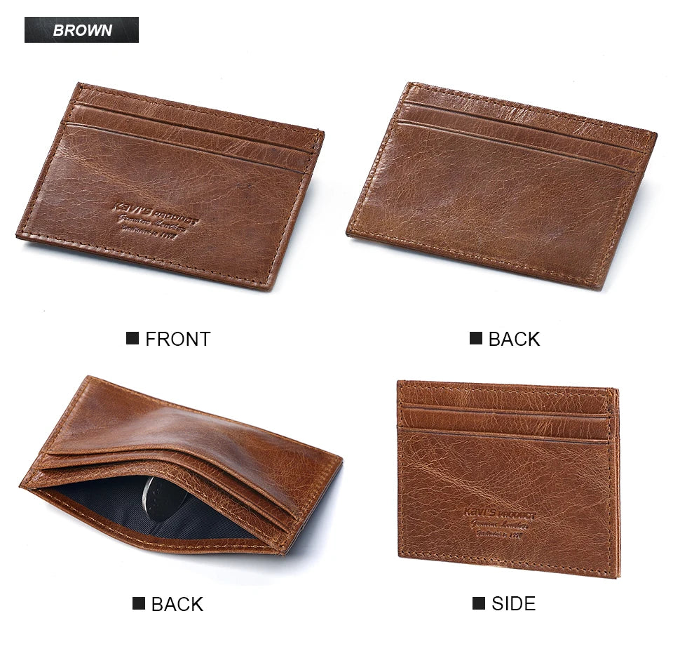 100% Genuine Leather Minimalist Card Holder