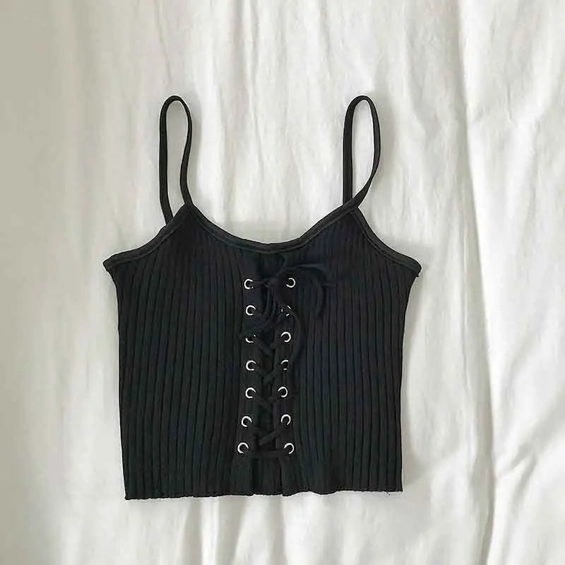 Women Bandage Y2K Crop Top