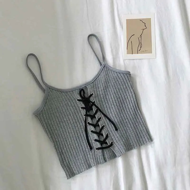 Women Bandage Y2K Crop Top