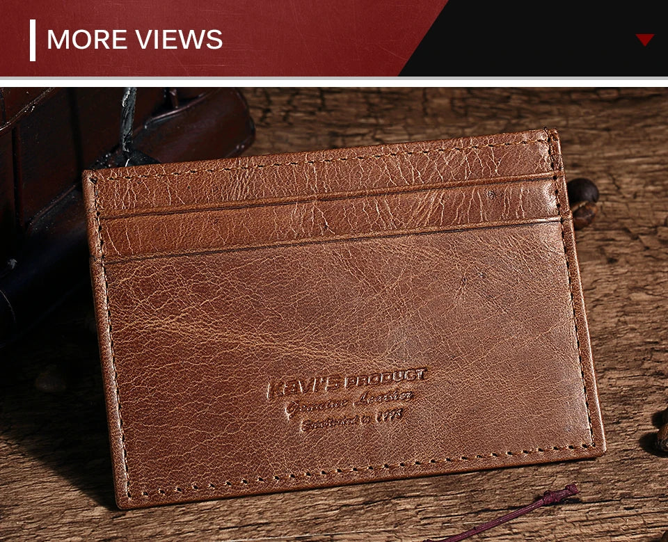 100% Genuine Leather Minimalist Card Holder