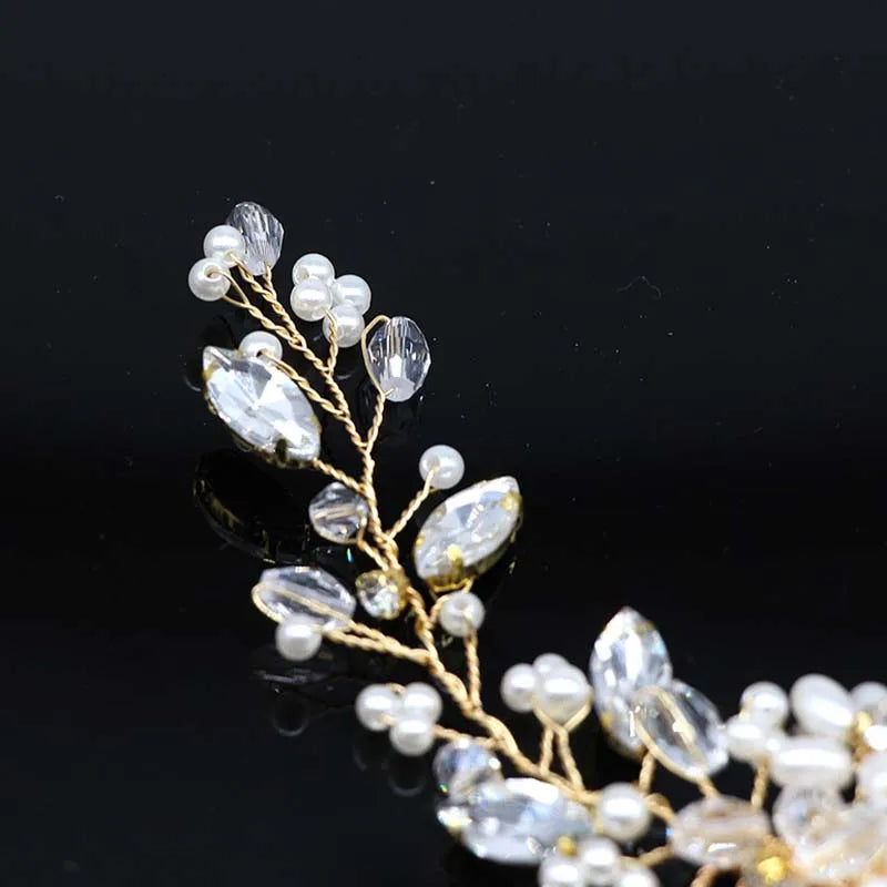Bridal Hair Accessories Crystal Peals Hair Combs
