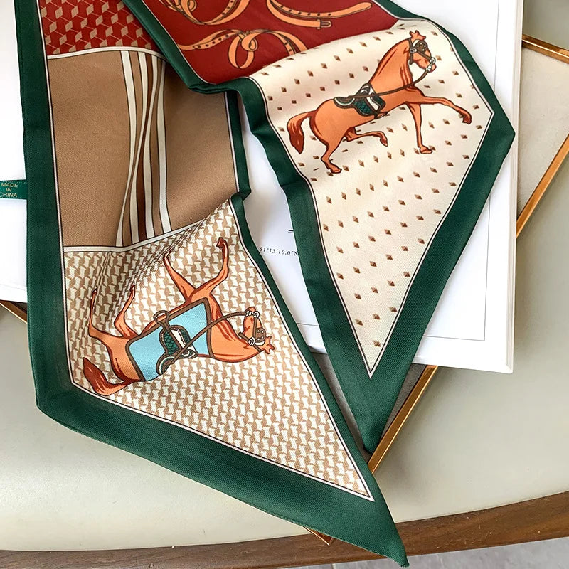Long Silk Scarf Bag Tie