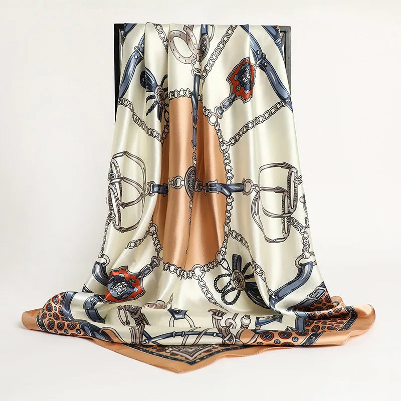 Silk Satin Square Scarf