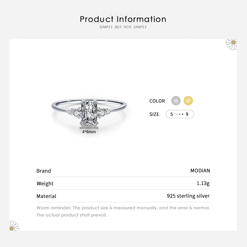 Rectangle Dazzling Ring