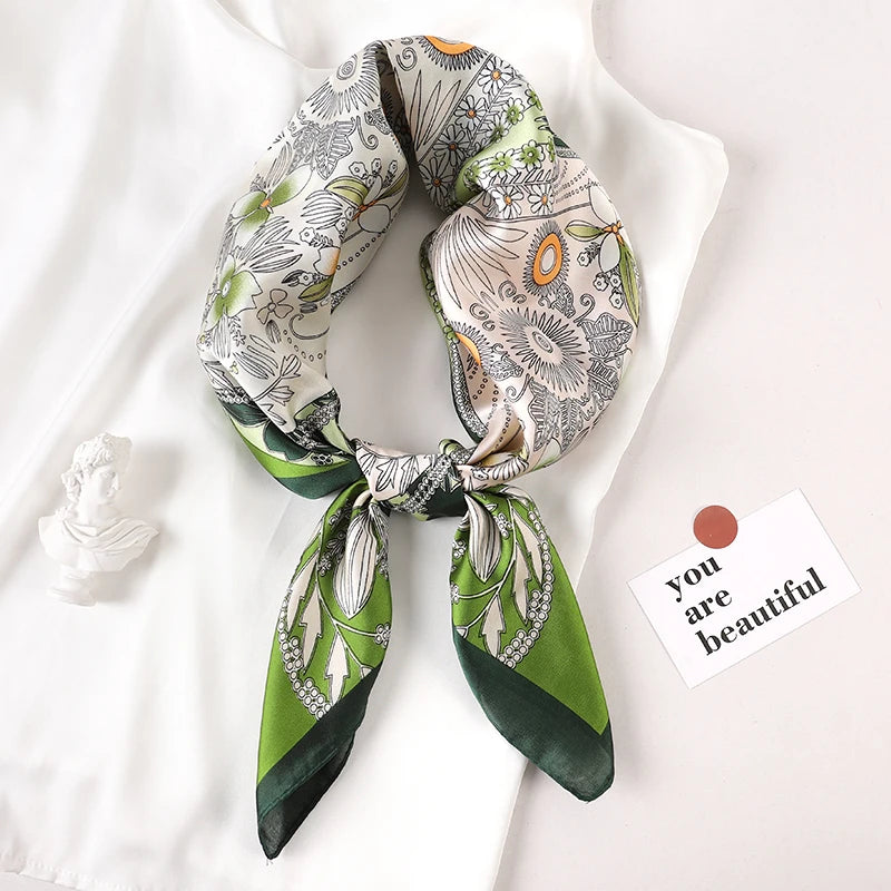 Silk Square Plaid Scarf