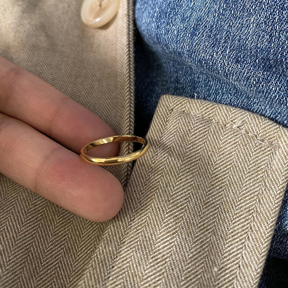 Stainless Steel Gold Plated Knuckle Ring