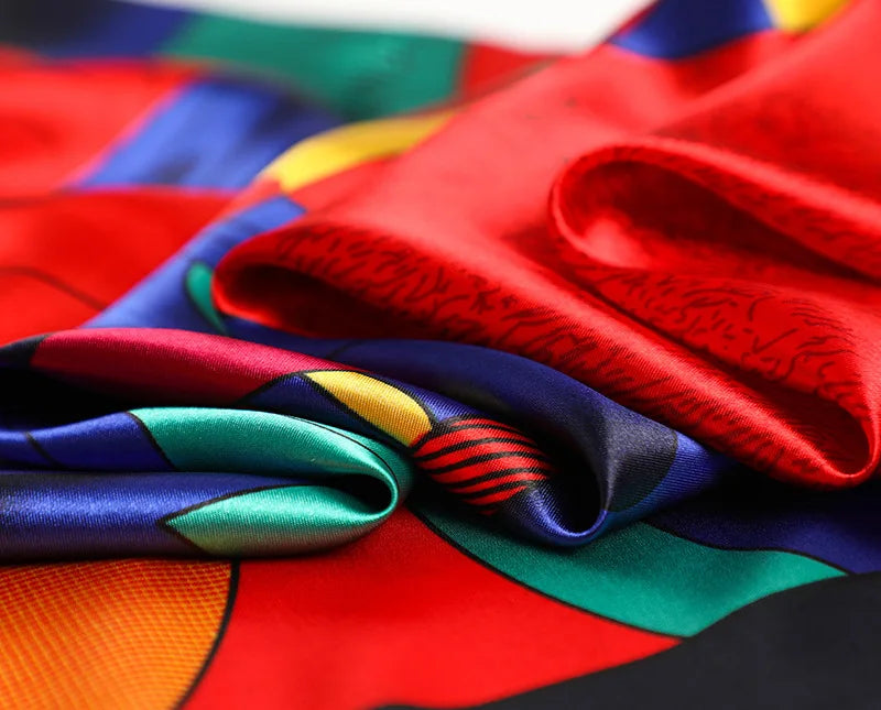 Silk Satin Square Scarf