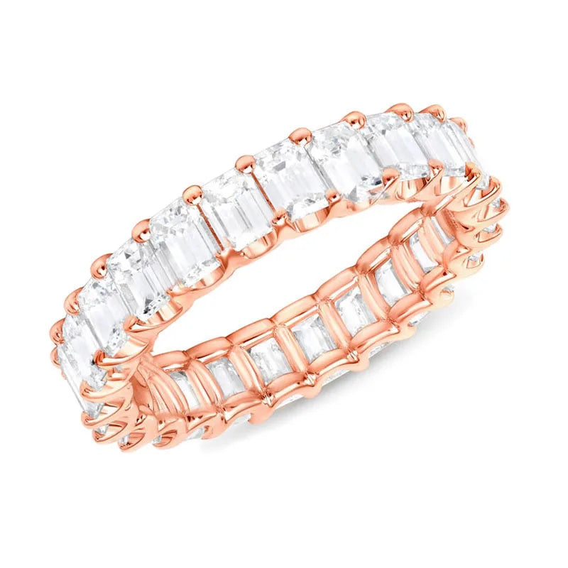 Luxury Micro Paved Square Cubic Zirconia Ring